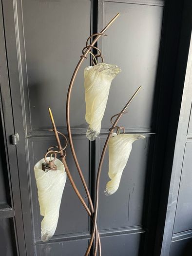 glass/ metal floor lamp