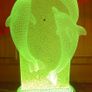 remote control 3D night light, various colours Image 2