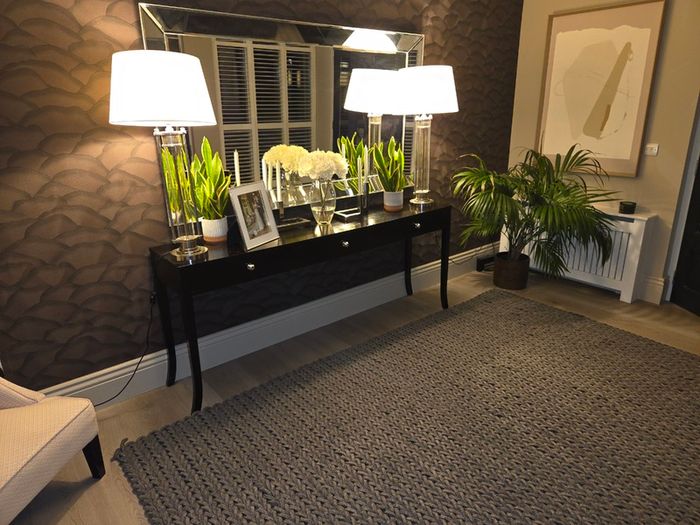Absolutely stunning grey hand woven braided chunky knit rug