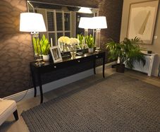 Absolutely stunning grey hand woven braided chunky knit rug