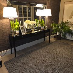 Absolutely stunning grey hand woven braided chunky knit rug
