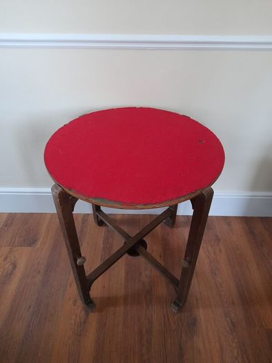 Vintage Fold Up Card Table Occasional  Table