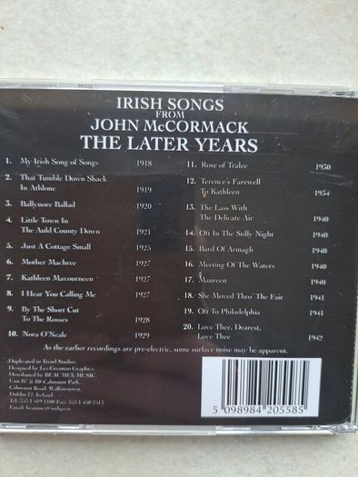John Mccormack Cd's X 3