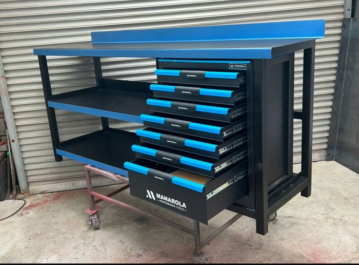 Steel work benches