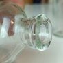 493 - Set of 6 Vintage Clear Glass Screw Cork Top Collectible Decorative Bottles and Jars Image 10