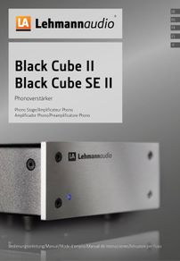 Lehmann Black Cube SE II - Box/Warranty/Manual -Phono Stage
