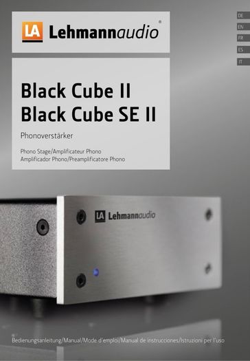 Lehmann Black Cube SE II - Box/Warranty/Manual -Phono Stage