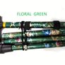 Folding Walking Stick, Green Floral. Image 2