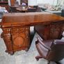 Thomas Chippendale Lions Head Carved Twin Pedestal Partner Desk+ chair Image 9