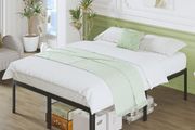 41 cm High Super King Bed Frame, 180 x 200 cm Metal Bed Frame Super King with Rounded Corner Legs