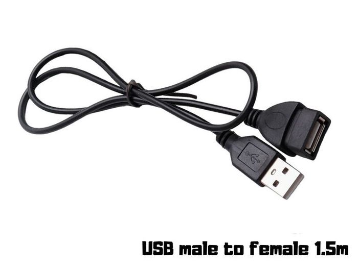 USB 2.0 Extension Cable A Male to A Female 1.5m  Black