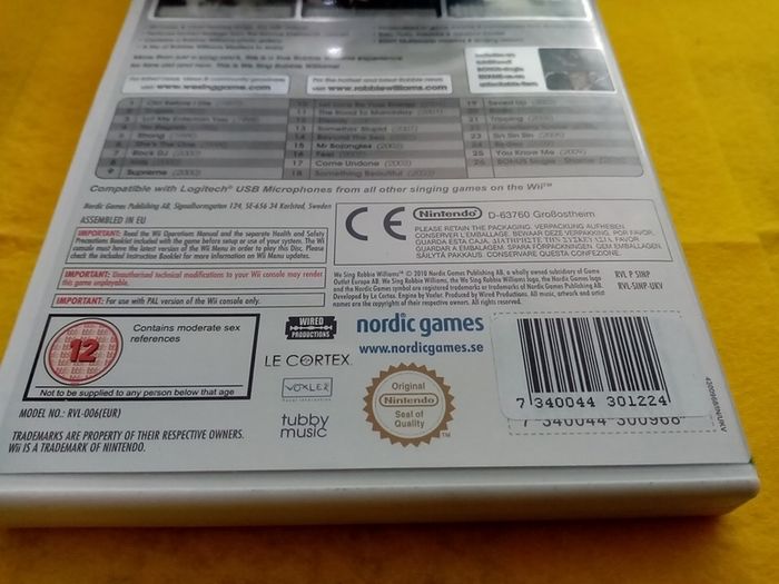 We Sing Robbie Williams Nintendo Wii Games Original