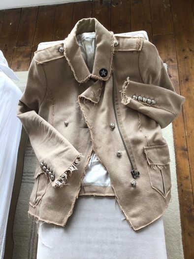 Zadig & Voltaire Deluxe Frayed Military Jacket