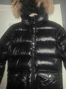 Brand New Never Worn Pyrenex Authentic Shiny Fur Girls Down Jacket Age 12 Black