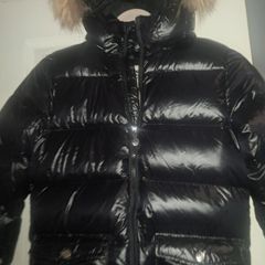 Brand New Never Worn Pyrenex Authentic Shiny Fur Girls Down Jacket Age 12 Black