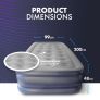 Single Airbed with Built in Pump - 3 Minute Rapid Inflation I Air Mattress with Built-in Electric Air Pump and Integrated Pillow I Easy To Store Blow Up Bed I Air Bed Patch Included (FREE POSTAGE) Image 5