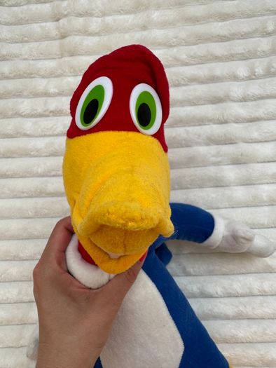 Vintage Woody Woodpecker Plush approx. 19" Walter Lantz Universal Studios Play by Play Plush Toy Used His head is FALLING down Please look a t the pictures
