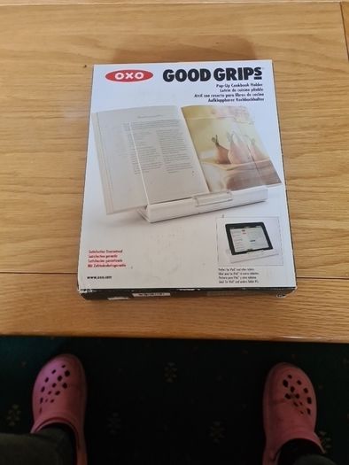 Oxo Good Grips pop up cookbook holder.