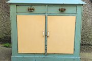 Antique irish painted pine cabinet/sideboard