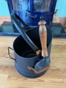 Antique Copper Black Coal Bucket