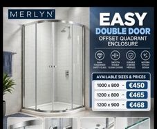 Merlyn easy double doors offset quadrant enclosures see below for prices