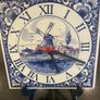 Blue tile clock with windmill Image 2