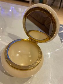 Alabaster reduced trinket dish with mirror