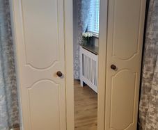 Triple Wardrobe (Pine and Cream)