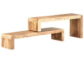 2 Piece TV Cabinet Solid Acacia Wood