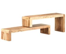 2 Piece TV Cabinet Solid Acacia Wood