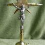 Vintage Trench Art Crucifix Bullet Cross Religious Folk Jesus God Image 4