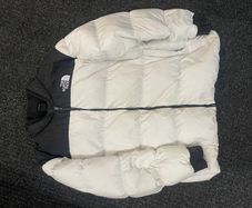 The North Face Black White No Hood Parka USED XXL