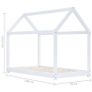 Kids Bed Frame White Solid Pine Wood 70x140 cm Image 7