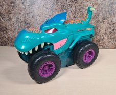hot wheels CAR CHOMPIN MEGA WREX monster truck with lights and sounds