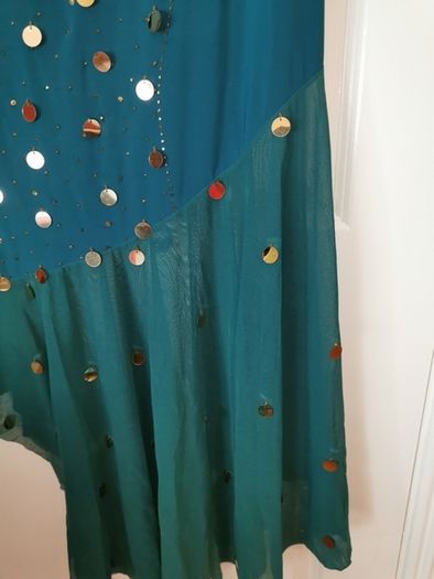 Beautiful Teal Dress with Sparkly Sequins size 14 ideal for a wedding, confirmation, B-day & other celebrations