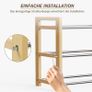 Shoe Rack Wooden, 3-Tier Oak Shoe Rack Expandable Stainless Steel Design, Ideal for Small Shoe Storage for Narrow Space, Suitable for Entrances, Garages Image 6