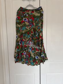 Floral High-Low Skirt (Size M)