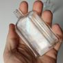 368 - Set of 2 Vintage Collectible Decorative Clear Glass Small Perfume Bottles Image 2