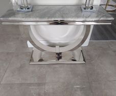Console table grey silver