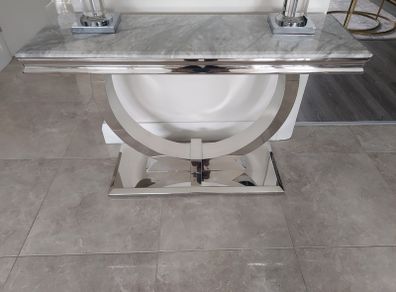 Console table grey silver