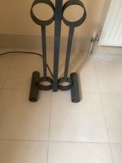 wrought iron lamp and shade
