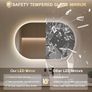 Bathroom Mirror with LED Lights 500x800mm, Anti-Fog, 3 Colors Dimmable, Backlit Light, Lighted Bathroom Vanity Mirror for Wall, Shatterproof Tempered Glass, Memory Function Image 2
