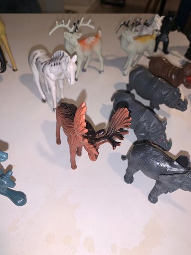 A collection of animal toys