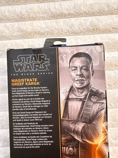 Hasbro Star Wars the Black Series Mandalorian Magistrate Greef Karga Damaged Box Please see photos