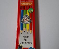 12 Junior Triangular Pencils & Sharpener