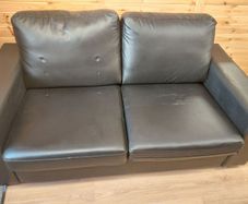 FREE!  2 Seat Leather Sofa - Collection Only this Weekend.
