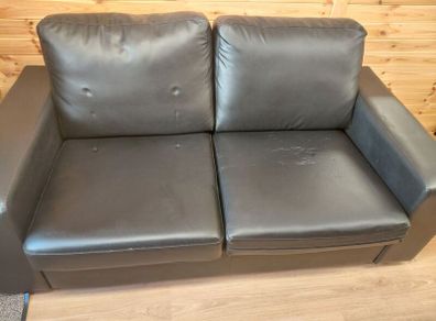 FREE!  2 Seat Leather Sofa - Collection Only this Weekend.