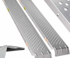 Set Of 2 400 kg Loading Ramp Galvanised Steel Ramps  Non-Slip Surface - Driveway