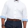Joe Browns Men's Shirt Classic White Double Collar and Floral Pattern, Long Sleeve, Button Down Size XXL Image 2