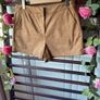 Tan suede effect shorts size 12 papaya brand Image 2